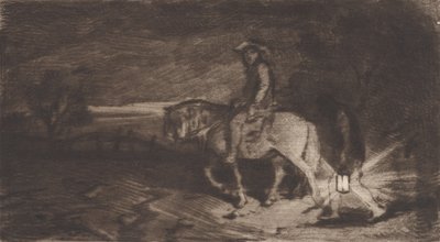 The Cavalier, 1848. av Charles Emile Jacque