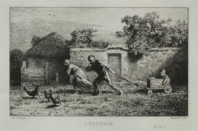 Ekvipagen. av Charles Emile Jacque