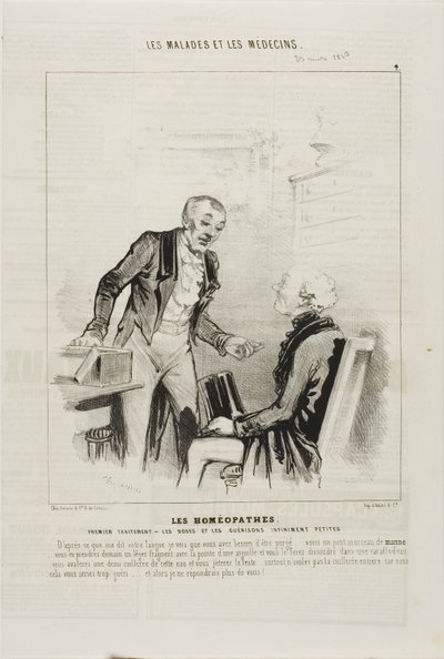 Homeopatene: Første behandling (plate 4) av Charles Emile Jacque