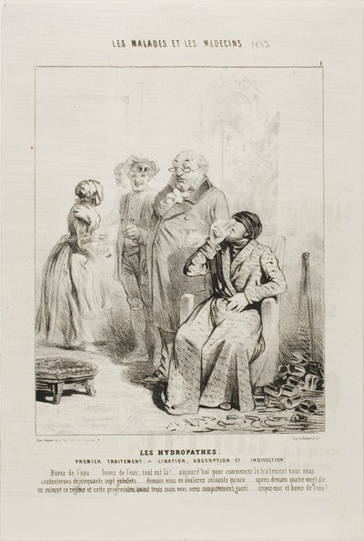 The Hydropaths: First Treatment (plate 1) av Charles Emile Jacque