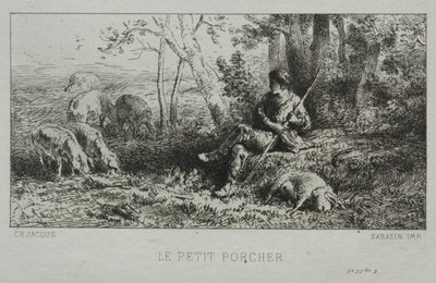 Den lille griseflokken av Charles Emile Jacque