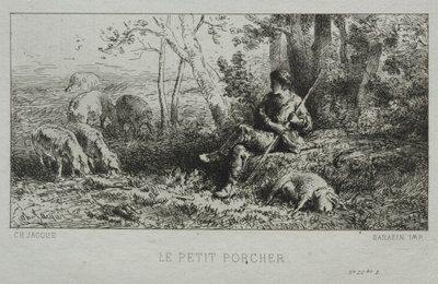 Den lille svinegjeteren. av Charles Emile Jacque