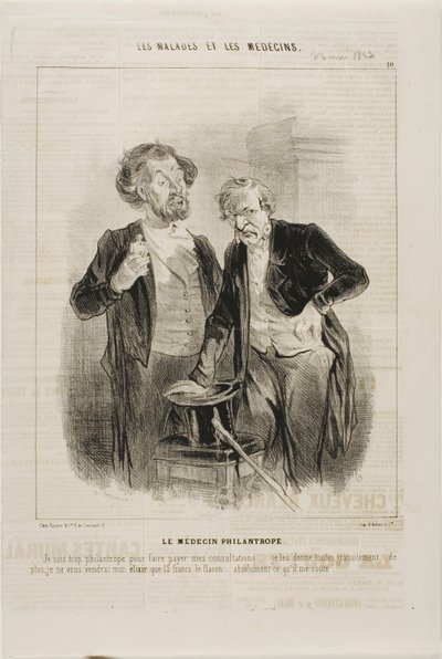 Den filantropiske legen (plate 10) av Charles Emile Jacque