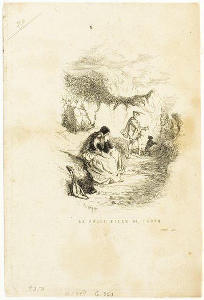The Pretty Girl of Perth av Charles Emile Jacque