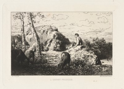 Det fortapte barnet. av Charles Emile Jacque