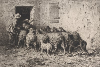 Tilbakekomsten, 1864. av Charles Emile Jacque