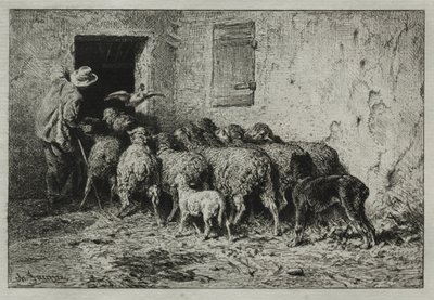 Tilbakekomsten, 1864. av Charles Emile Jacque