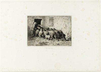 Sauen kommer hjem av Charles Emile Jacque