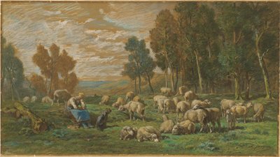 Gjeterinnen av Charles Emile Jacque
