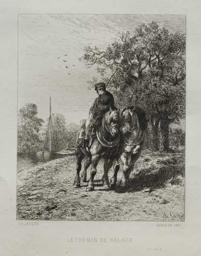Slepebanen av Charles Emile Jacque