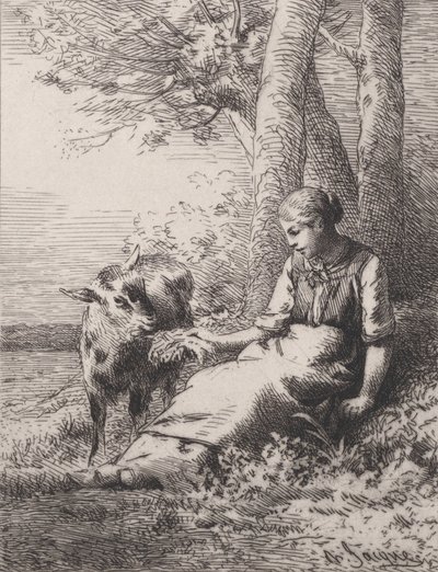 Et vennskap, 1867., 1867. av Charles Emile Jacque
