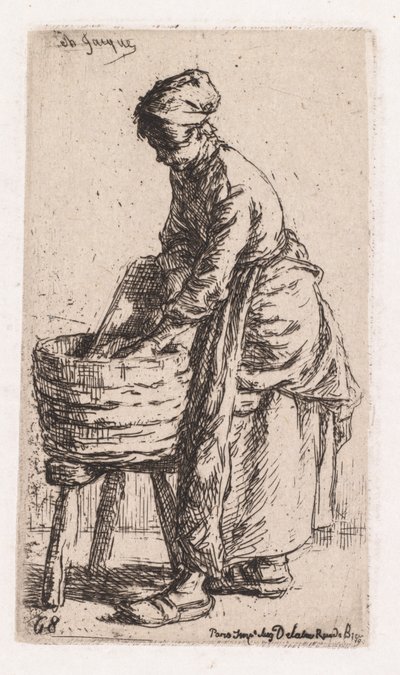 Vaskekvinne av Charles Emile Jacque