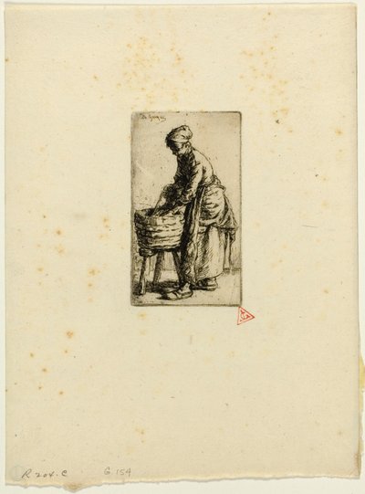 Vaskekvinne av Charles Emile Jacque