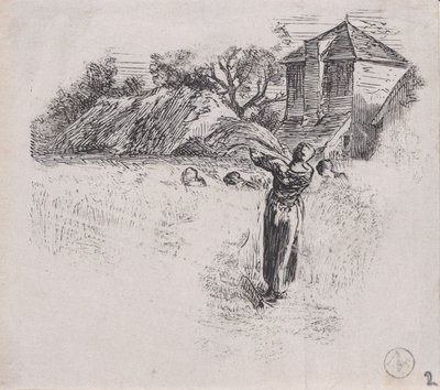 Kvinne som bærer skjær, ca. 1853. av Charles Emile Jacque