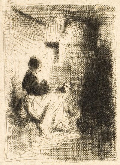 Kvinnen og hennes barn av Charles Emile Jacque