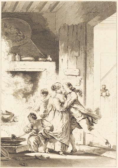 Vi tenker aldri på alt av Charles Emmanuel Patas after Jean Honoré Fragonard
