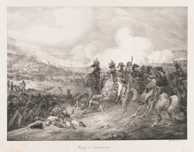 Krysser Iagliomento, tidlig på 1800-tallet (litho) av Charles Etienne Pierre Motte