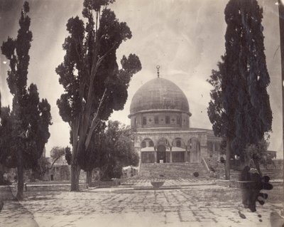 Klippedomen på Haram al Sharif i Jerusalem, fra sør, 1870 av Charles F. Tyrwhitt-Drake
