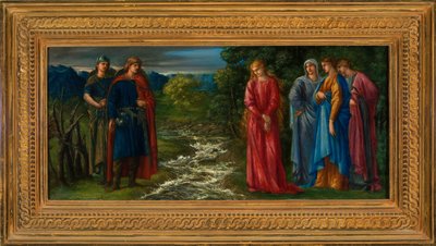 Helga and Gunnlaug (oil on canvas) av Charles Fairfax Murray