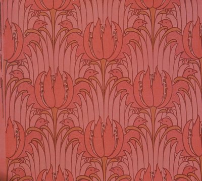 Tapet designet av Voysey, viktoriansk av Charles Francis Annesley Voysey