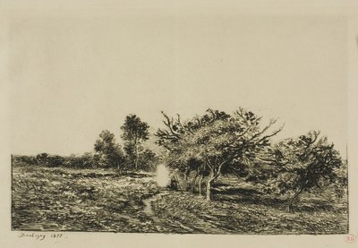 Epletrær i Auvers av Charles Francois Daubigny