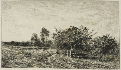 Epletrær i Auvers av Charles Francois Daubigny