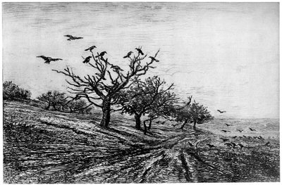 Raven Tree, 1840-1875, 1924 av Charles Francois Daubigny
