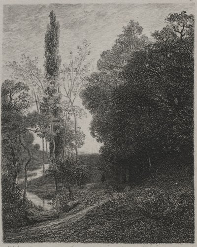 Banks of the River Cousin, 1850. av Charles Francois Daubigny