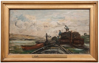 Lektere på en elv av Charles Francois Daubigny