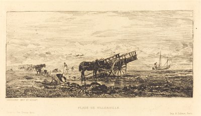 Stranden ved Villerville av Charles Francois Daubigny