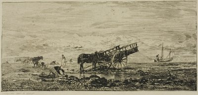 Stranden ved Villerville av Charles Francois Daubigny