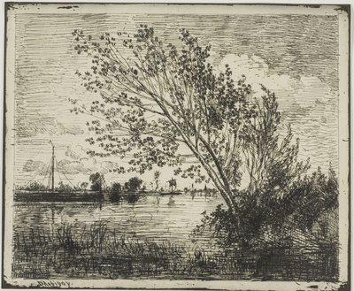 Klump av alertrær av Charles Francois Daubigny