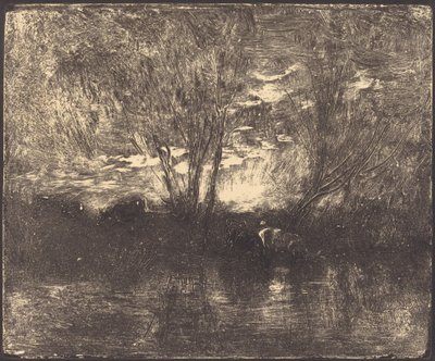 Kyr på et vanningssted av Charles Francois Daubigny