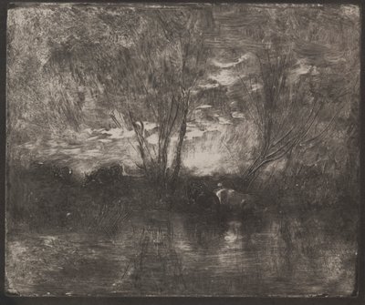 Kyr på et vanningssted av Charles Francois Daubigny