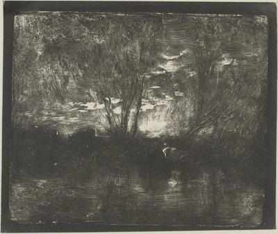 Kyr på vanningsplassen av Charles Francois Daubigny