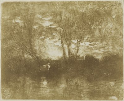Kyr på vanningsplassen av Charles Francois Daubigny