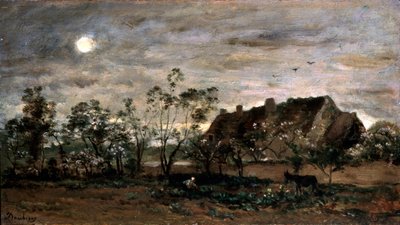 Kveld i Honfleur, 1860-tallet. av Charles Francois Daubigny