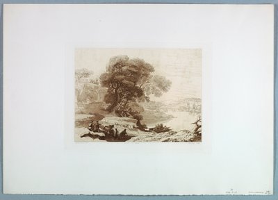 Landskap (etter Claude Lorrain) av Charles Francois Daubigny