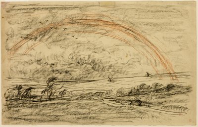 Landskap med en regnbue av Charles Francois Daubigny