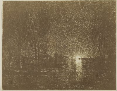 Natteffekt av Charles Francois Daubigny