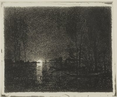 Natteffekt av Charles Francois Daubigny
