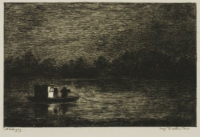 Night Voyage (Fiskenettet) av Charles Francois Daubigny