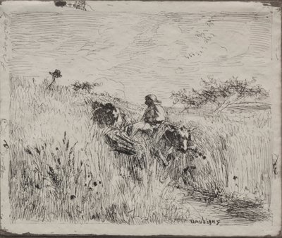 Vei gjennom kornåkeren av Charles Francois Daubigny