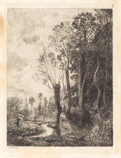 Satyr (Satyren) av Charles Francois Daubigny