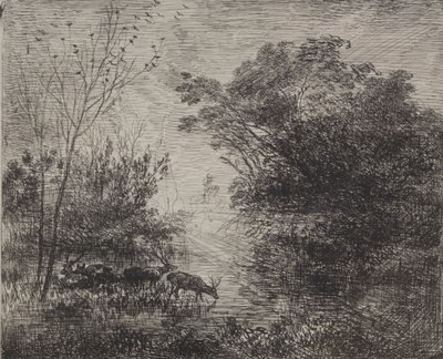 Hjorter av Charles Francois Daubigny