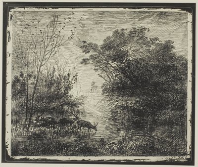 Hjorter av Charles Francois Daubigny
