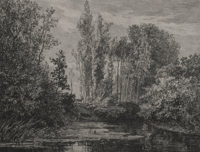 Hjorter i vannkanten av Charles Francois Daubigny