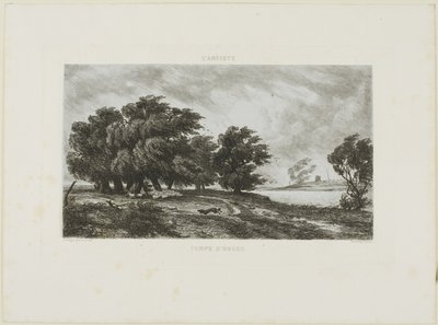 Stormfullt vær av Charles Francois Daubigny
