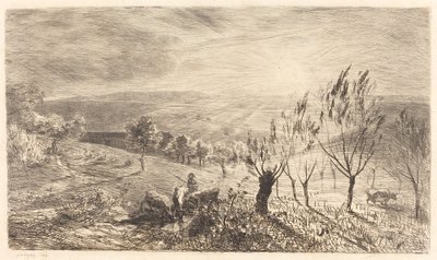 Soloppgang av Charles Francois Daubigny
