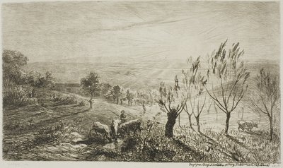 Soloppgang av Charles Francois Daubigny